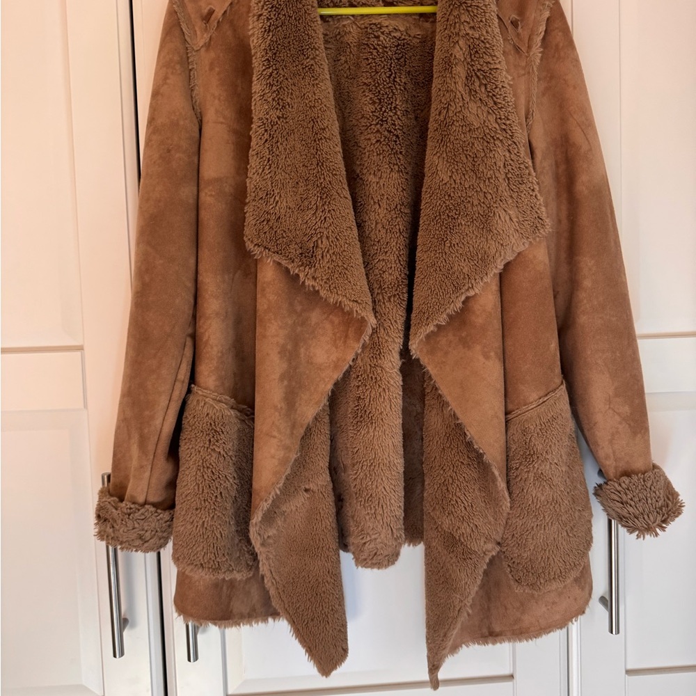 Women's Tan Shearling Jacket